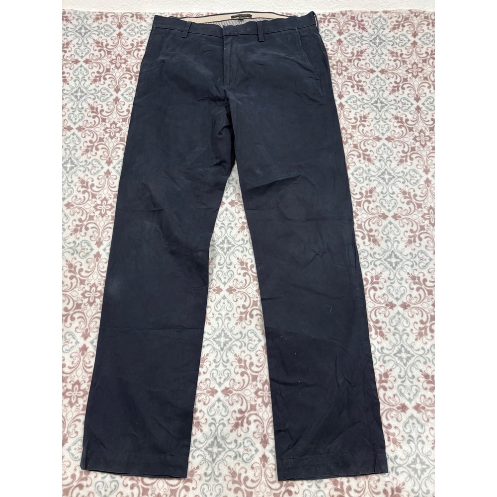Banana Republic Emerson Chino Mens 34x34 Navy Blue Cotton Straight Leg Pants